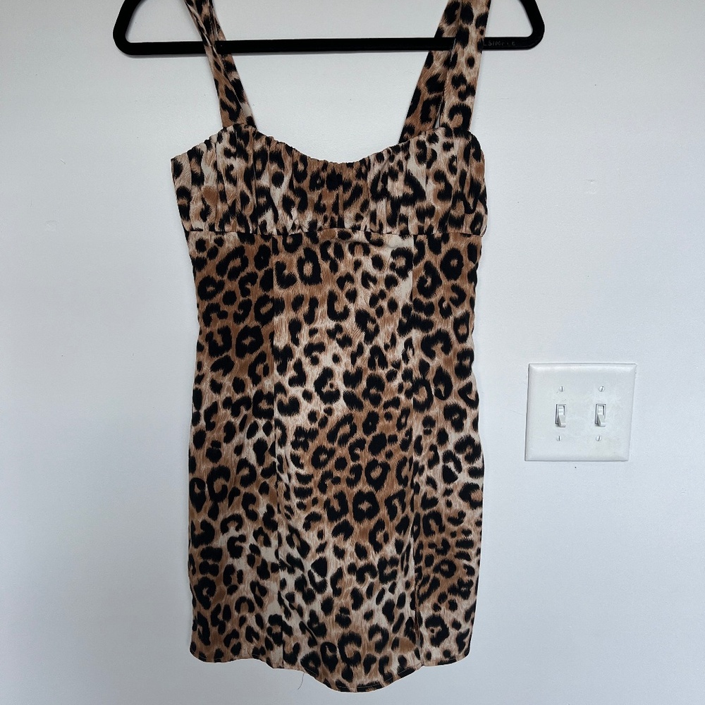PRINCESS POLLY SADIE LEOPARD MINI DRESS